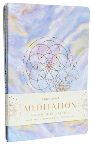 Meditation Sewn Notebook Collection (Set of 3) - (Inner World Collection)