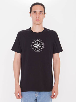 frequencyRiser Seed of Life Organic Black T-Shirt
