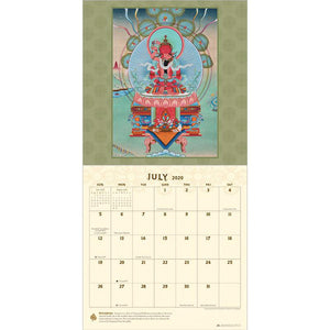 Sacred Images of Tibet 2020 Wall Calendar: Thangka Meditation Paintings by the Tsering Art School