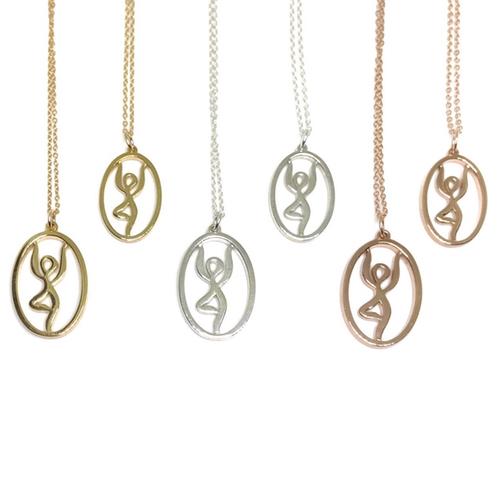 Yoga Necklace - Tree Pose Pendant