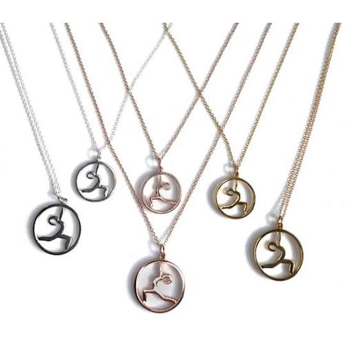 Yoga Necklace - Warrior I Pendant