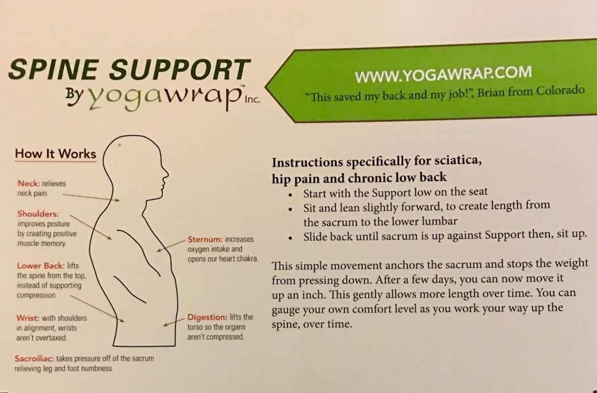 Yogawrap Spine Support available from frequencyRiser