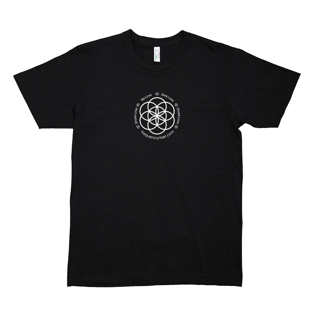 frequencyRiser Seed of Life Organic Black T-Shirt