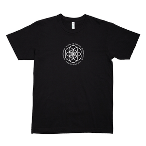 frequencyRiser Seed of Life Organic Black T-Shirt