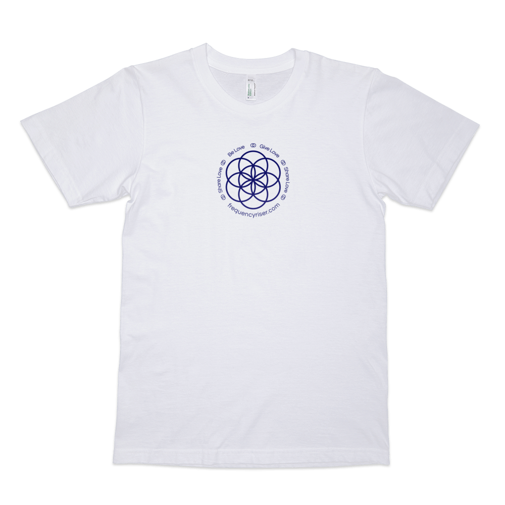 frequencyRiser Seed of Life Organic White T-Shirt