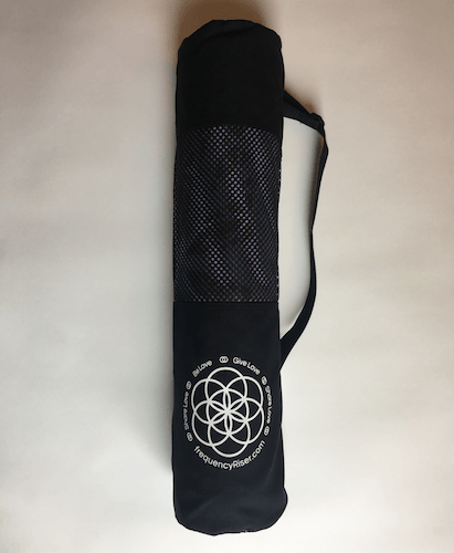 frequencyRiser Seed of Life Yoga Mat Bag - Black