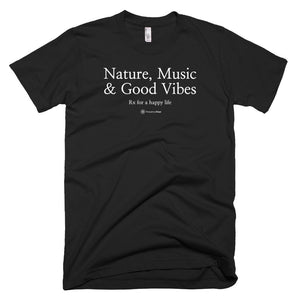 Nature, Music & Good Vibes: Rx for a happy life - Short Sleeve Men's T-shirt