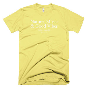 Nature, Music & Good Vibes: Rx for a happy life - Short Sleeve Men's T-shirt