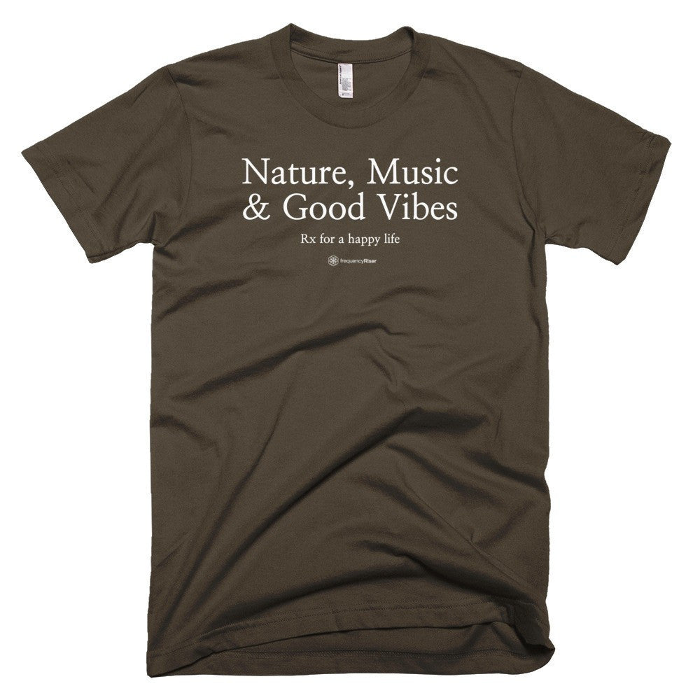 Nature, Music & Good Vibes: Rx for a happy life - Short Sleeve Men's T-shirt